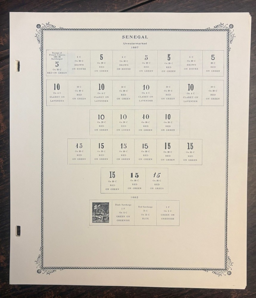 Scott Specialty Album pages for Senegal