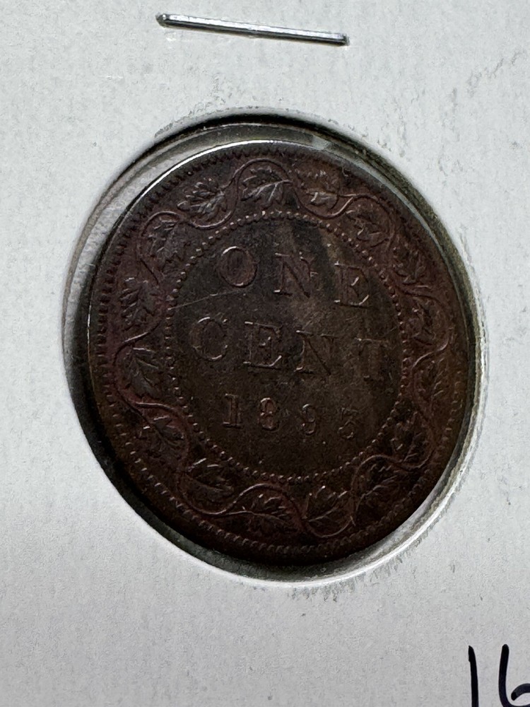 1893 Canada Large Cent Bronze Coin
