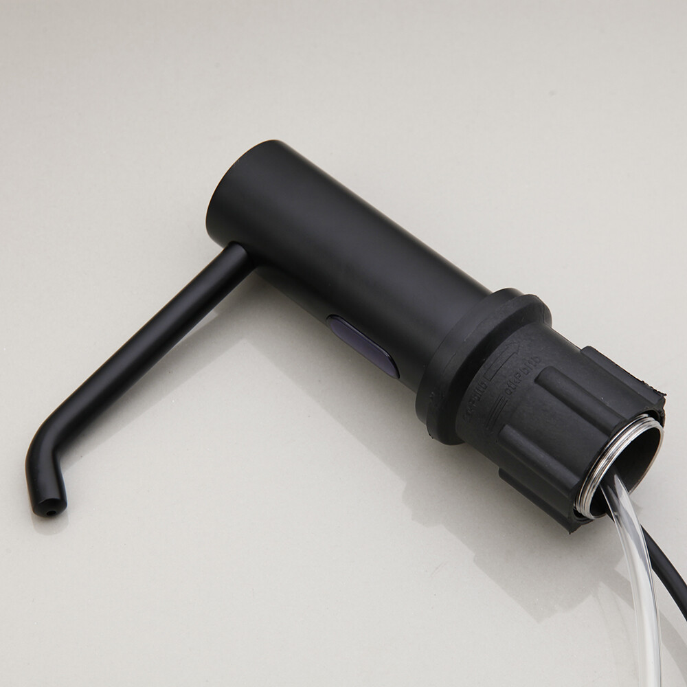 500ml Black Automatic Sensor Soap Dispenser Deck Mount Brass Basin Sink Bottle