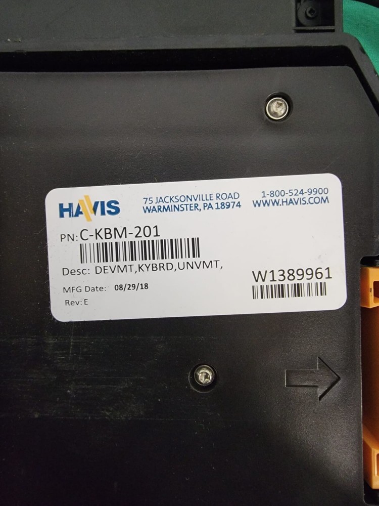 Havis USB Rugged Backlit Keyboard Touchpad w/ C-KBM-201 Mount