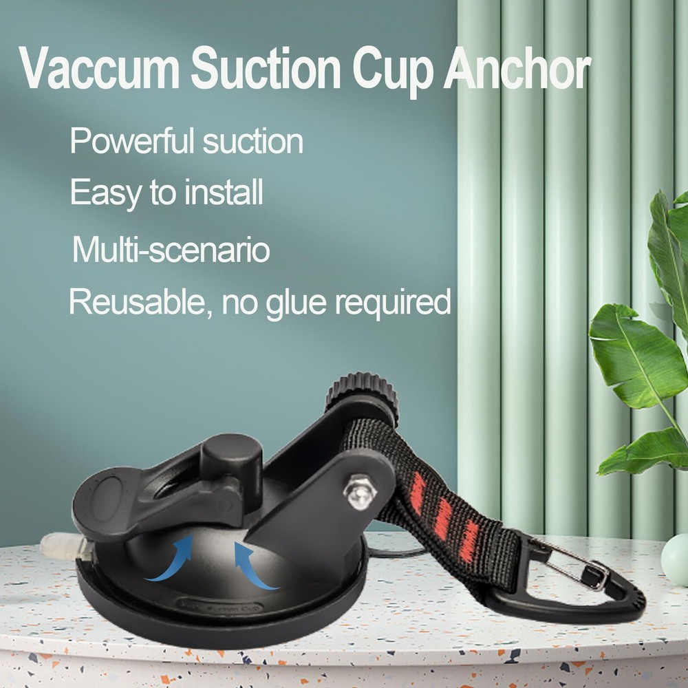 Heavy Duty Suction Cup with Security Hooks 4Pcs Strong Suction Cups Multipurp...