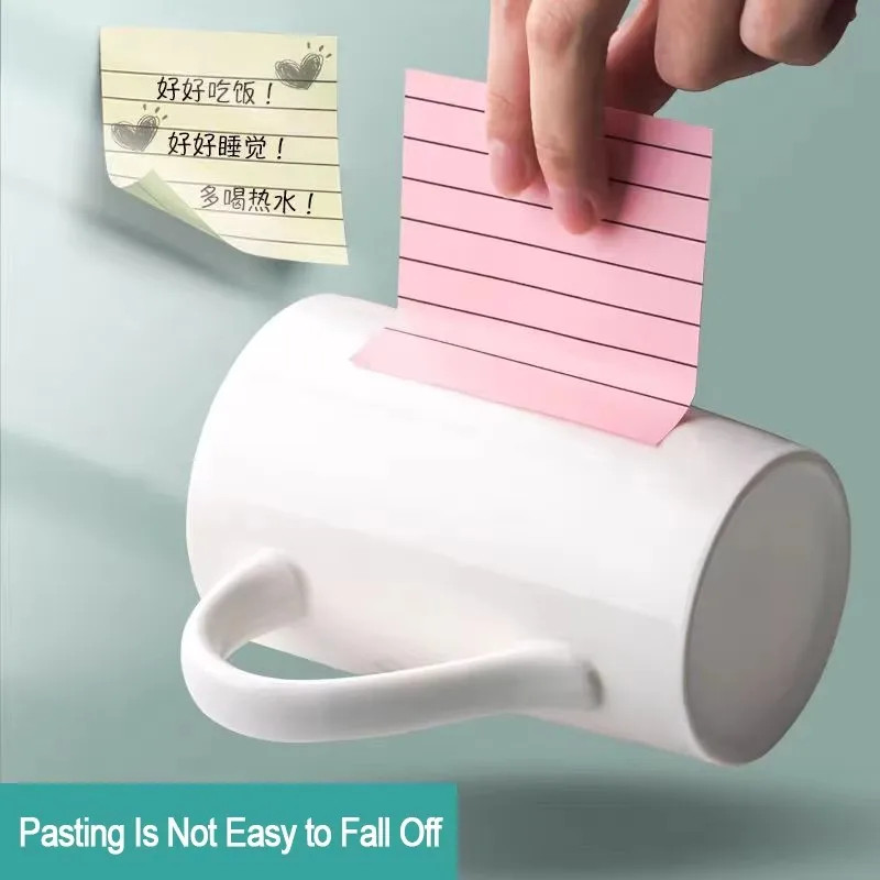 Line Sticky Notes 200sheets 4 Colors Portable Student Note Marker Writing Apply