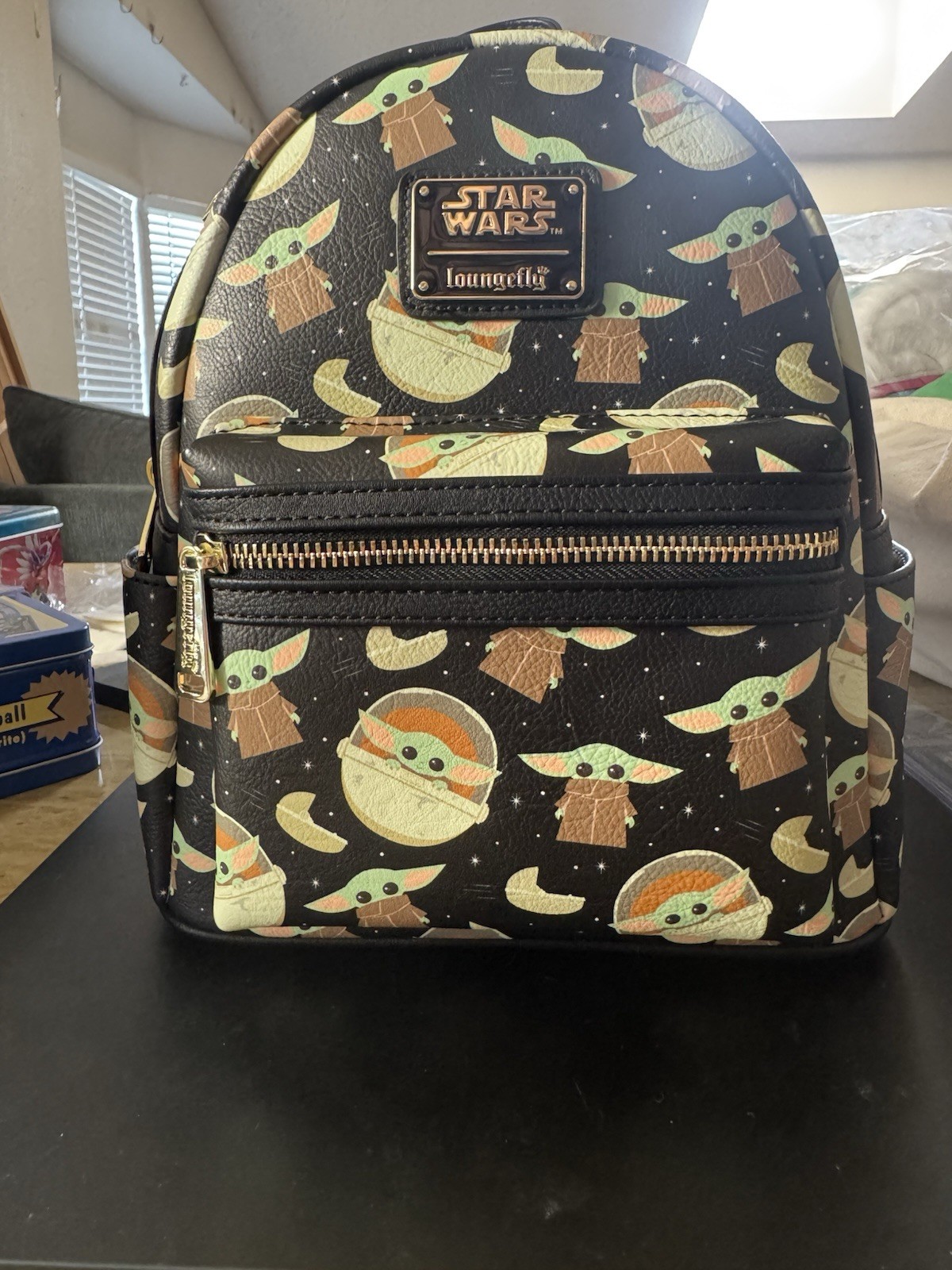 Disney Parks Loungefly Grogu Baby Yoda STAR WARS Mandalorian Mini Backpack Used