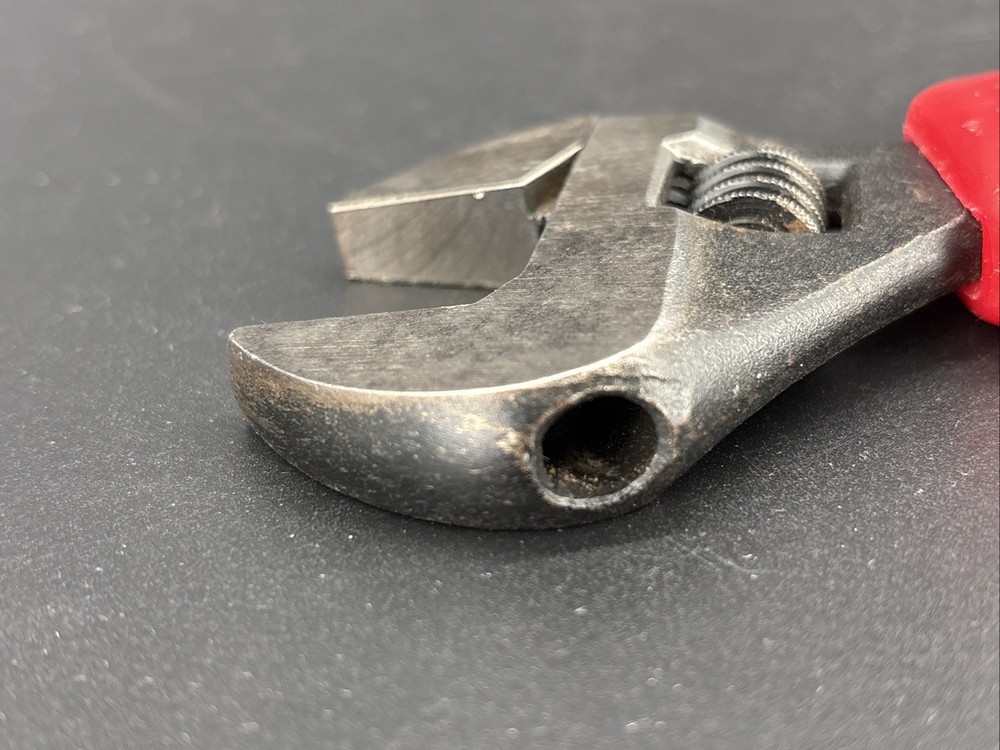 Performance Tool Small 1" Adjustable Crescent Style Wrench 6” Long W/Red Handle