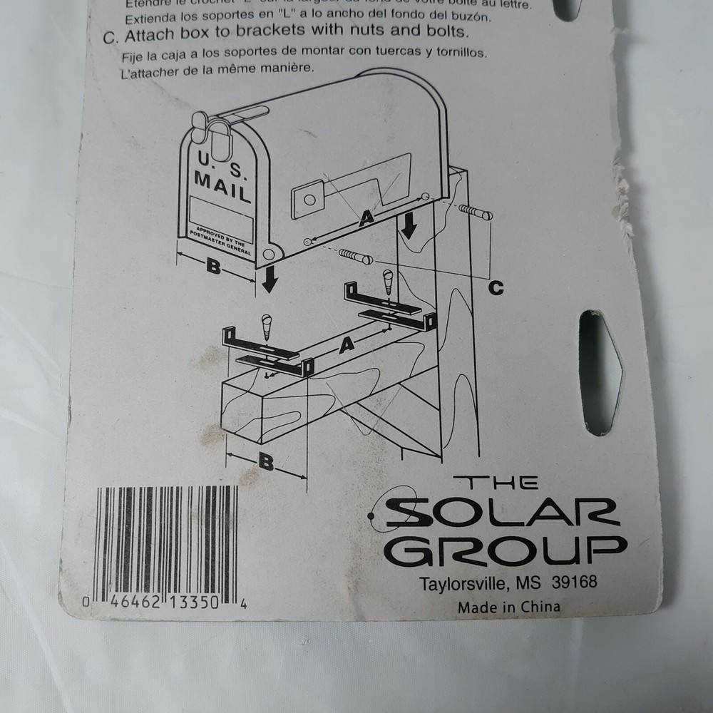Easy Up Mailbox Brackets For Wooden Post Model #MB10 The Solar Group