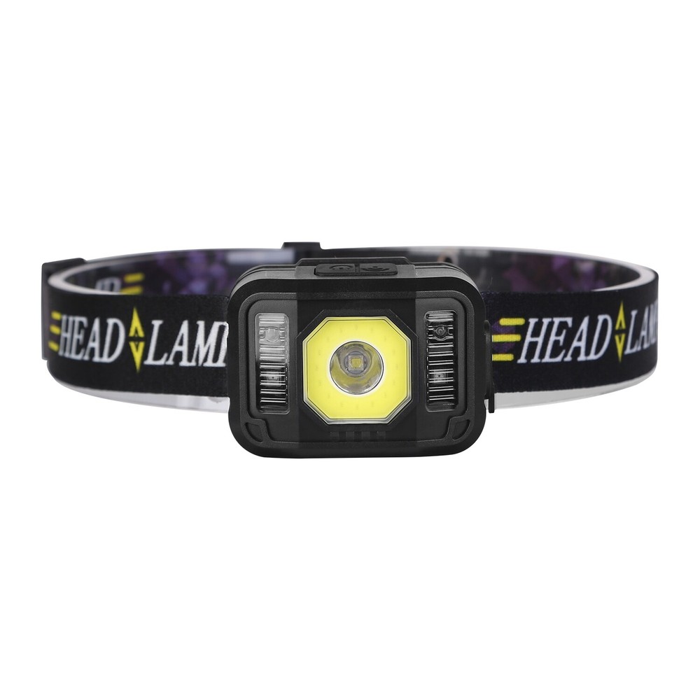 2 Packs Rechargeable COB LED Head Lamp Flashlight Headlamp with Motion Sensor