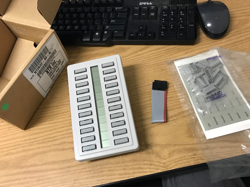 Nortel NT2K22VH93 Addon Module, 22 Button, Gray, for 2616, & 2216