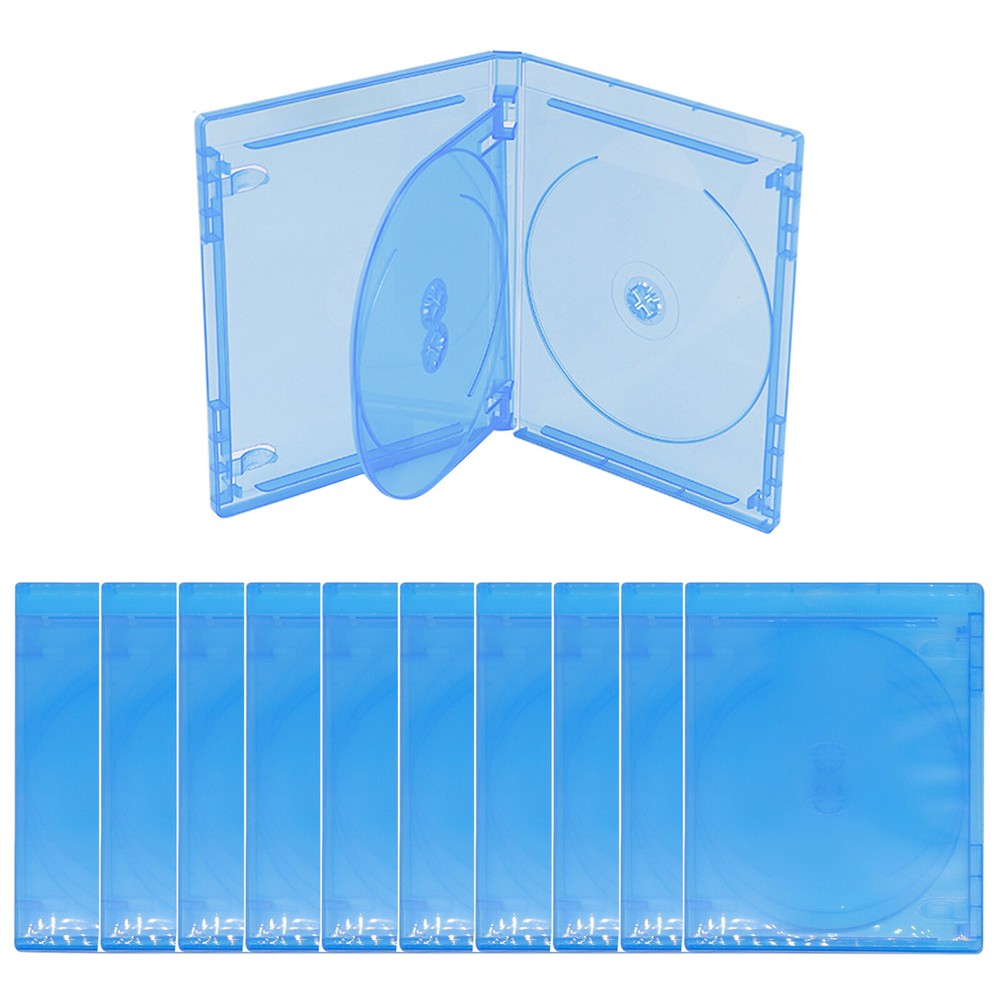 Triple 3-Disc Cases 12mm Thickness with Screen Wrap Around Clear Plastic Sleeve