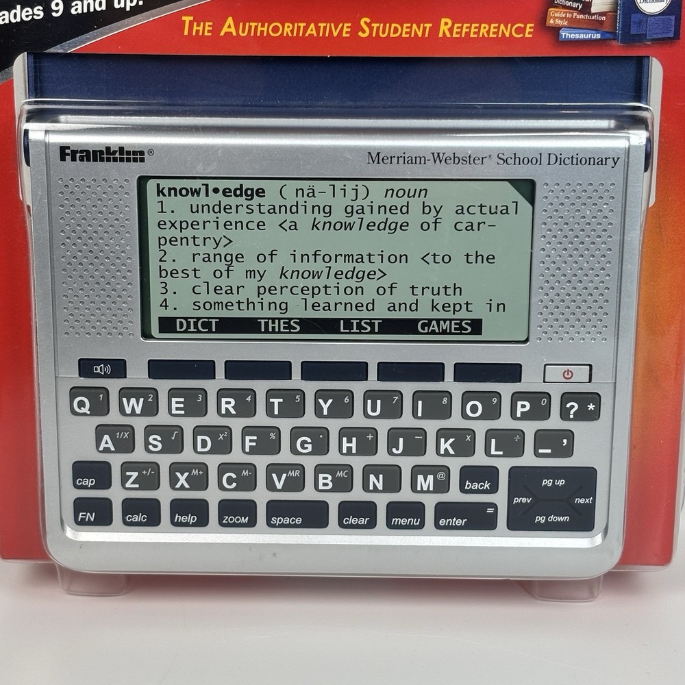 NEW! Franklin Electronics MWS-1940 Speaking Merriam-Webster's School Dictionary
