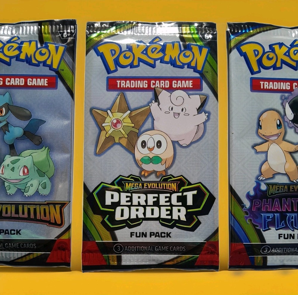 Mega Evolution Fun Packs Pokemon Sampling Card Phantasmal Flames PERFECT ORDER