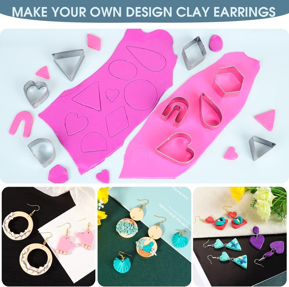 Polymer Clay Earring Making Kit with Gift Box, Including 32pcs Polymer Clay C...