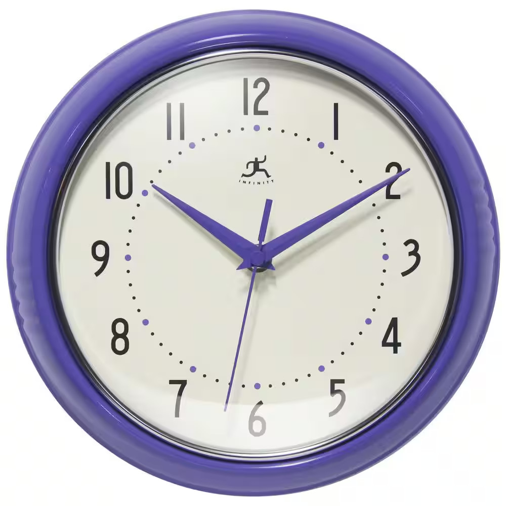 Retro round Veri Peri Wall Clock