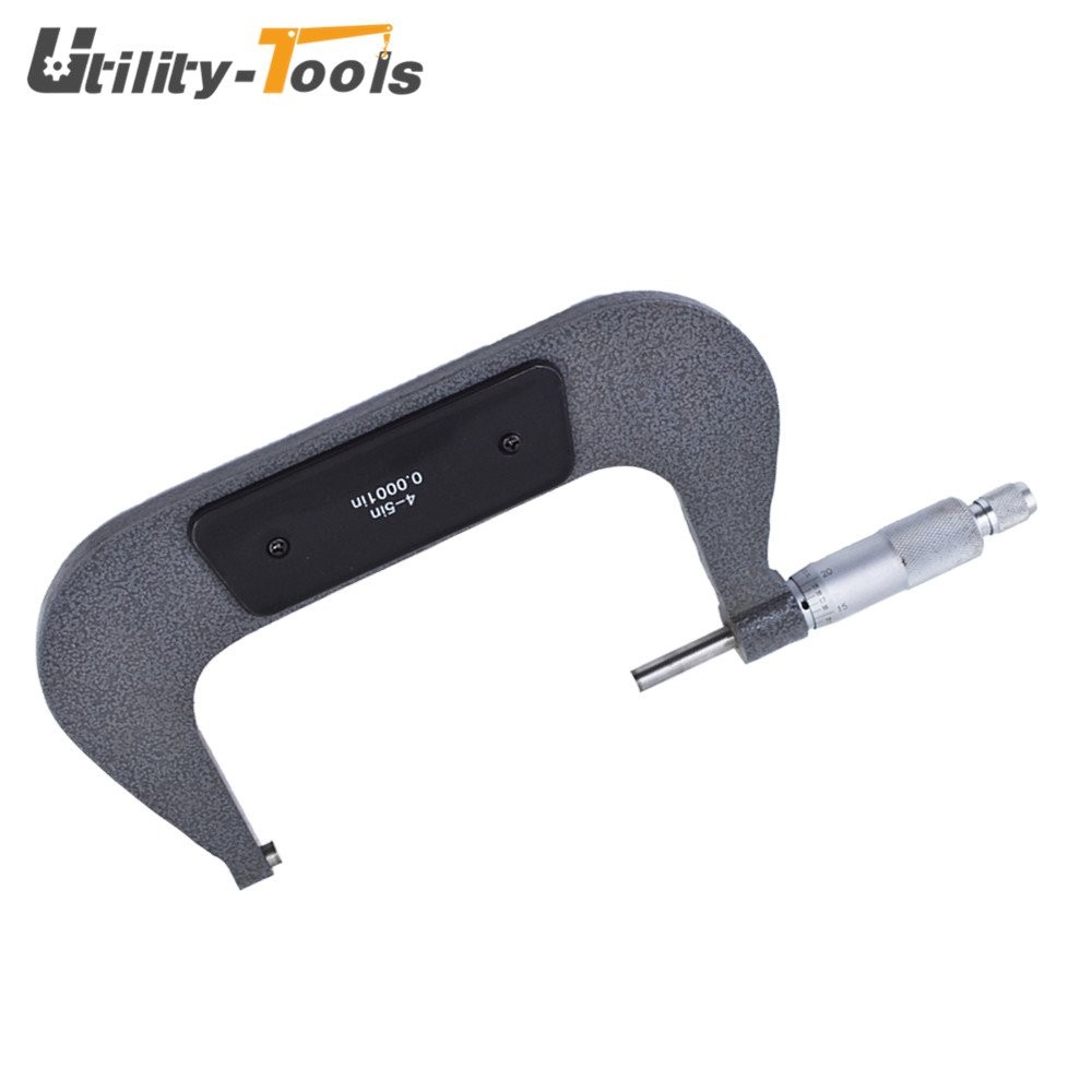 Universal Outside Micrometer 4-5"/0.0001" Carbide Tipped Precision Micrometer