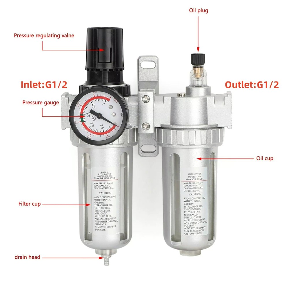 Maximum service pressure: 1Mpa Compressor Filter kit Fit For SFC400 Model