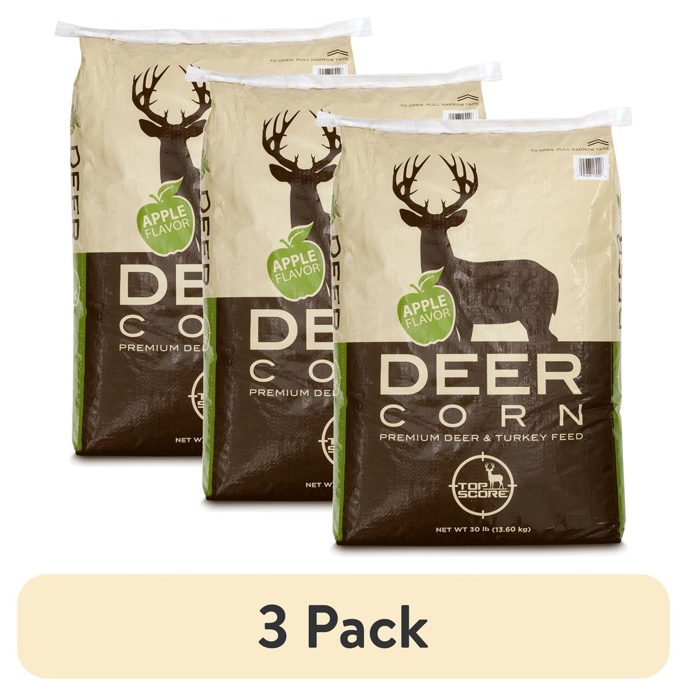 (3 Pack)  Top Score Apple Deer Corn 30Lb