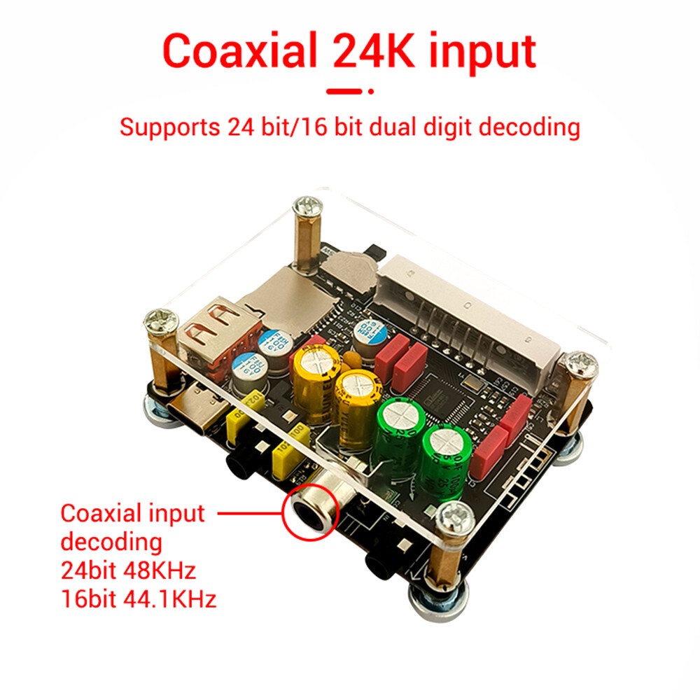 ZK-DAM-K1 DSP Tuning Preamp Bluetooth Decoder Board U Disk Sound Card Decoding