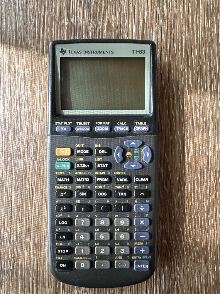 Texas Instruments TI-83 Graphing Calculator No Cover - Has Lines Going Through
