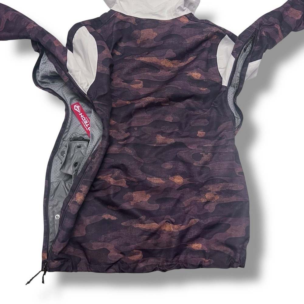 Volcom Pullover Snowboard Jacket Small Dusk Camo Womens Zip Tech Open Ski FLAW