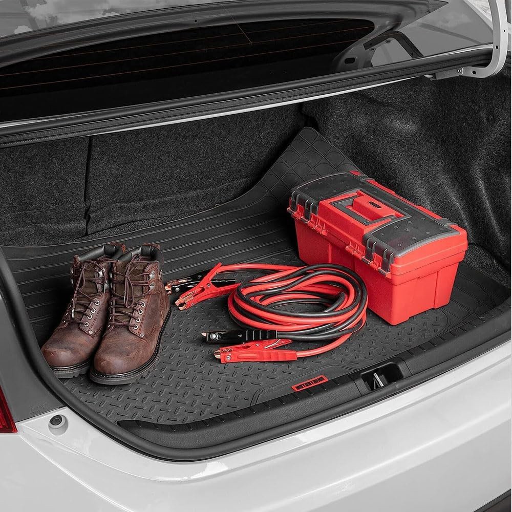 Heavy Duty Rubber Cargo Mat Liner All-Weather Trim-to-Fit Non-Slip Waterproof