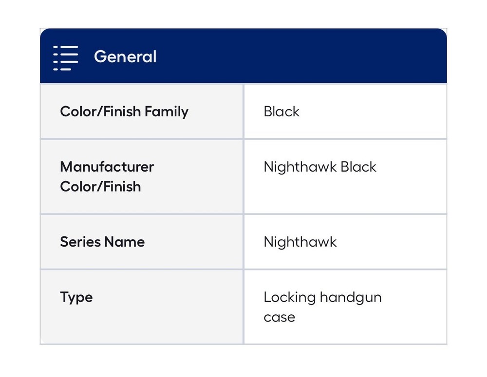 Surelock Security Co. Nighthawk 1 Gun Combination Lock Locking Handgun Case