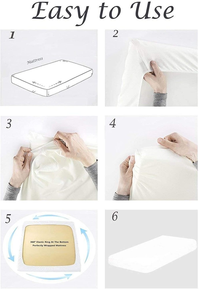 Microfiber RV Sheet Sets, 72x80 Camper King, White Solid, Bed Sheets for Camp...