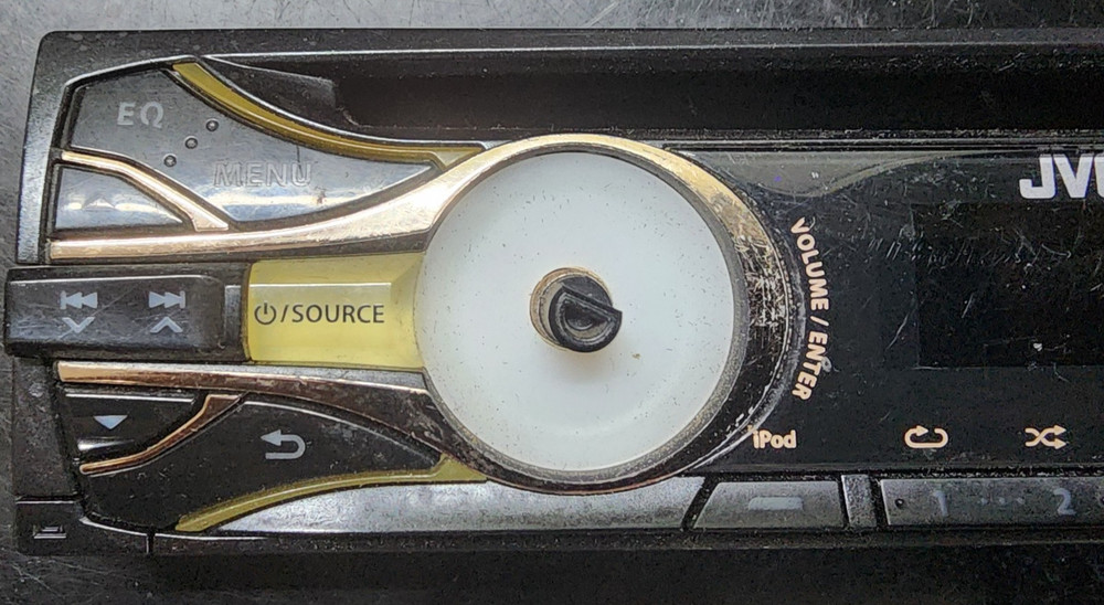 JVC KD-A535 ARSENAL CD FACEPLATE ONLY REPLACEMENT MISSING VOLUME KNOB