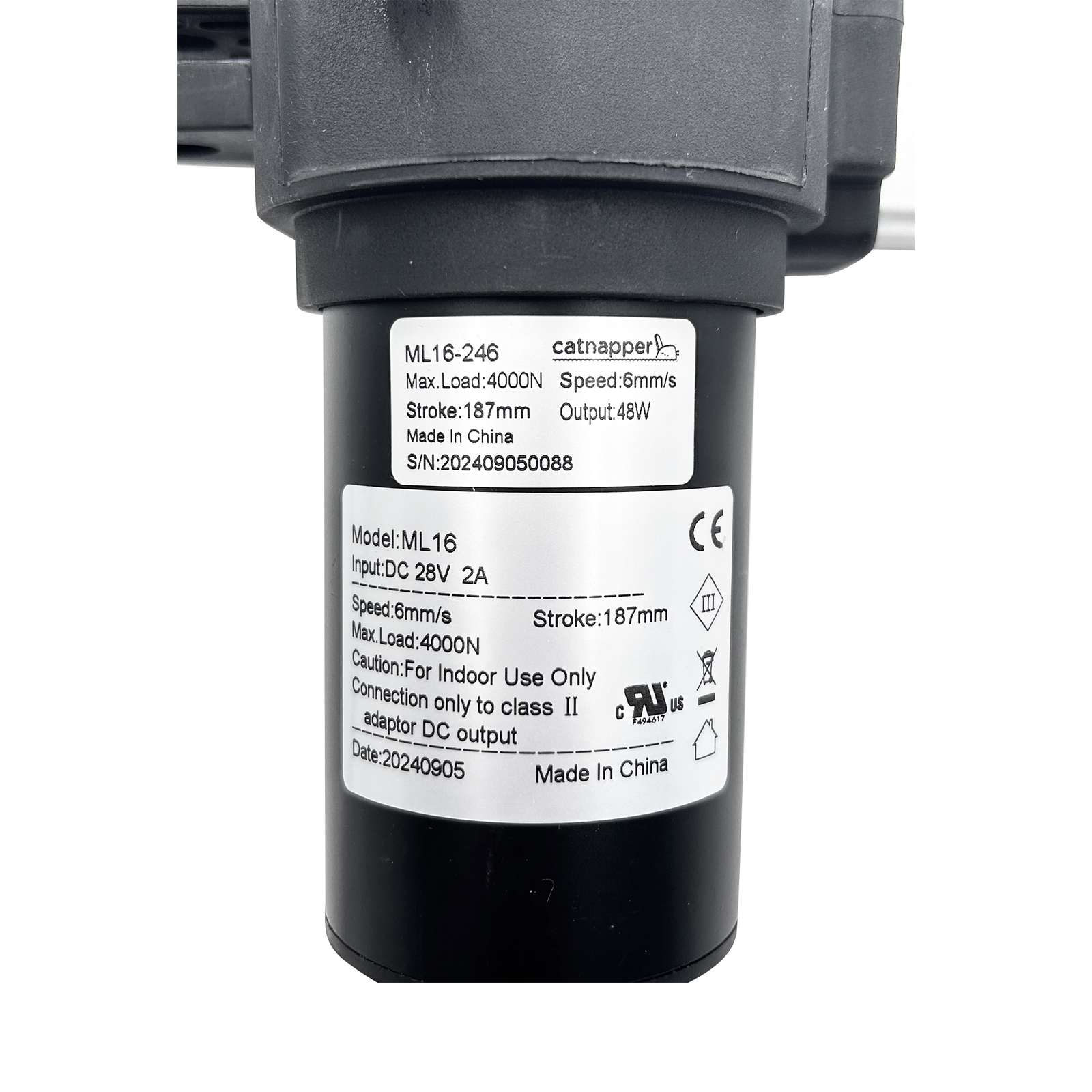 Mulin ML16 ML16-246 Motor Actuator for Adjustable Bed Power Recliner Lift Chairs