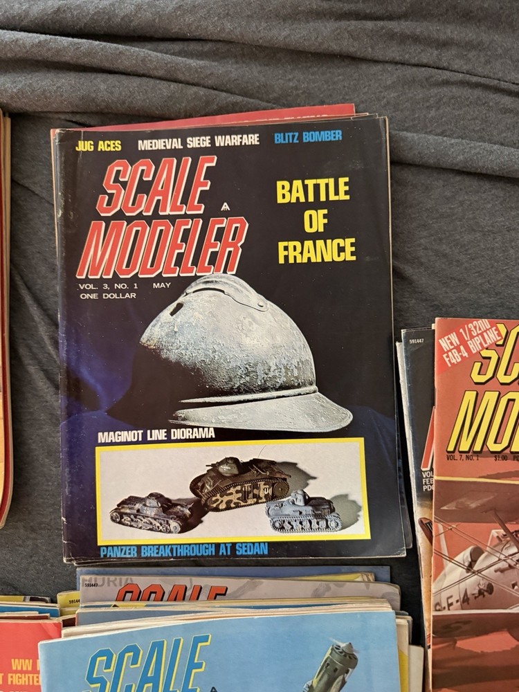 Scale modeler,First issue,First 7 Year complete set 1966-72,vol 1,no 3 missing
