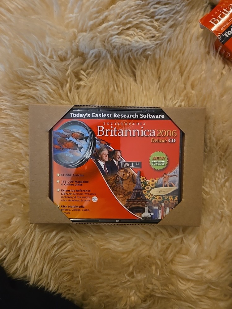 Encyclopedia Britannica 2006 Deluxe PC CD Rom Complete 3 Disc Set