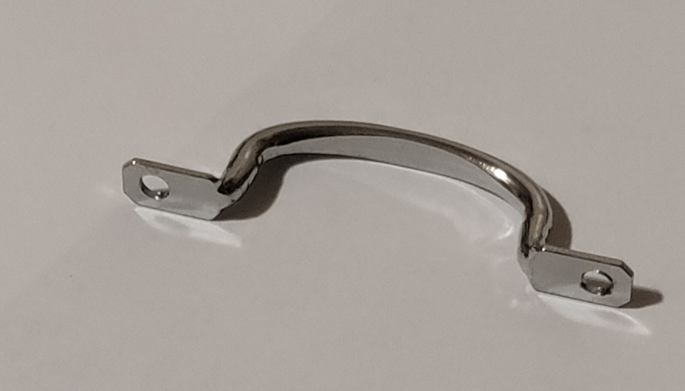 Vintage Amerock E207 Hardware Chrome Bread Board Pull Cabinet Drawer NOS