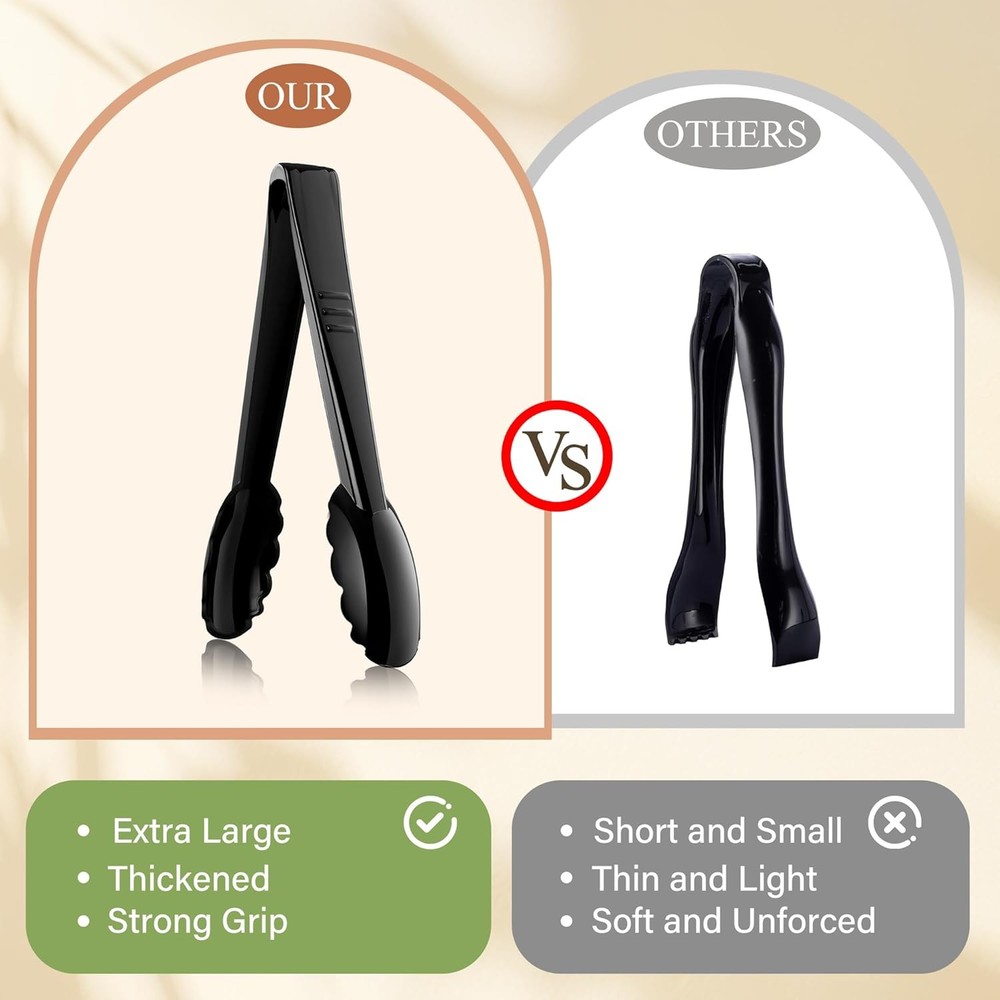 18Pcs Serving Utensils 10'' Plastic Serving Utensils Set Disposable Serving