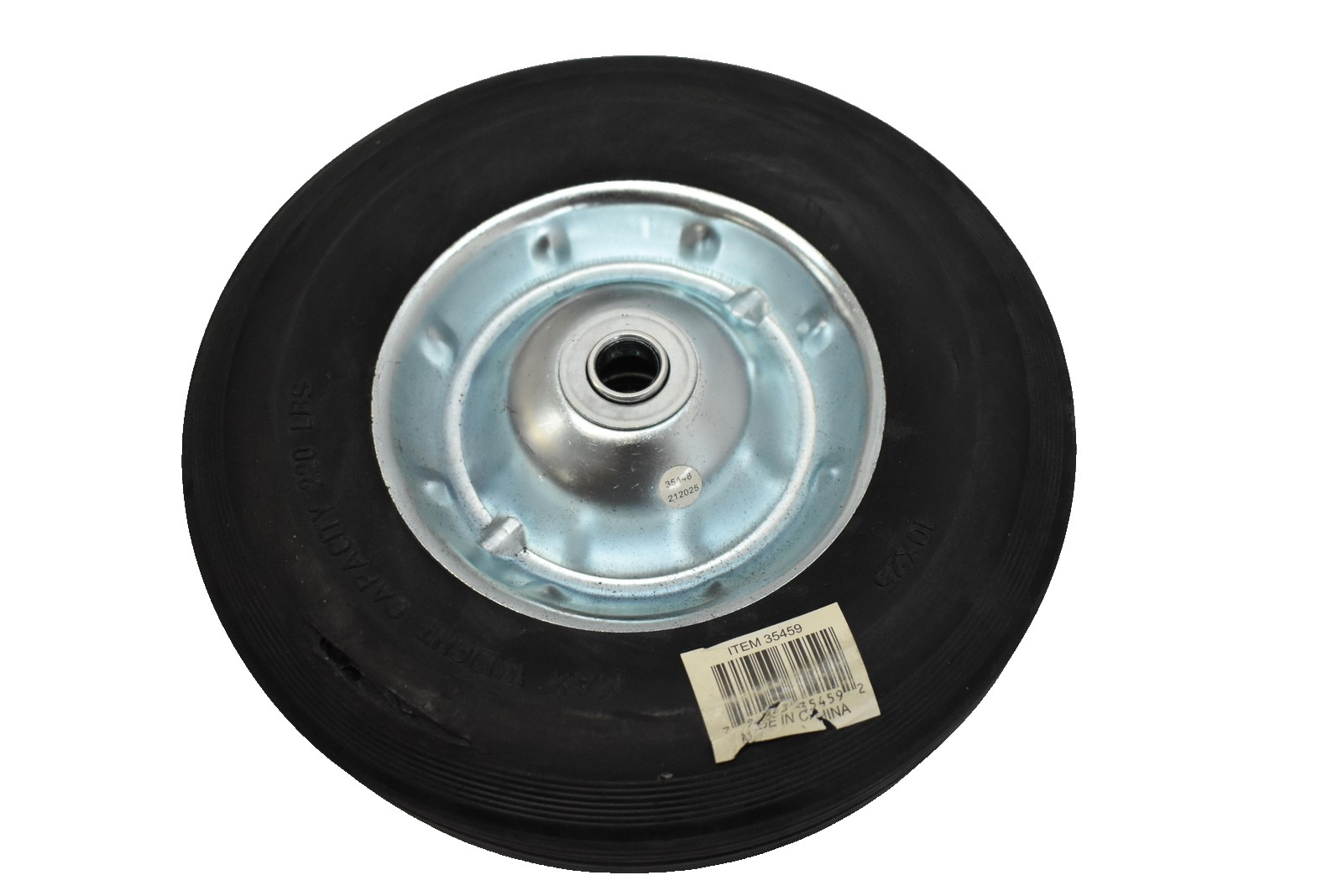 1- 10x2.5 Solid Rubber Wheel Tire 5/8 Bore Hard Snow Blower Dolly Cart