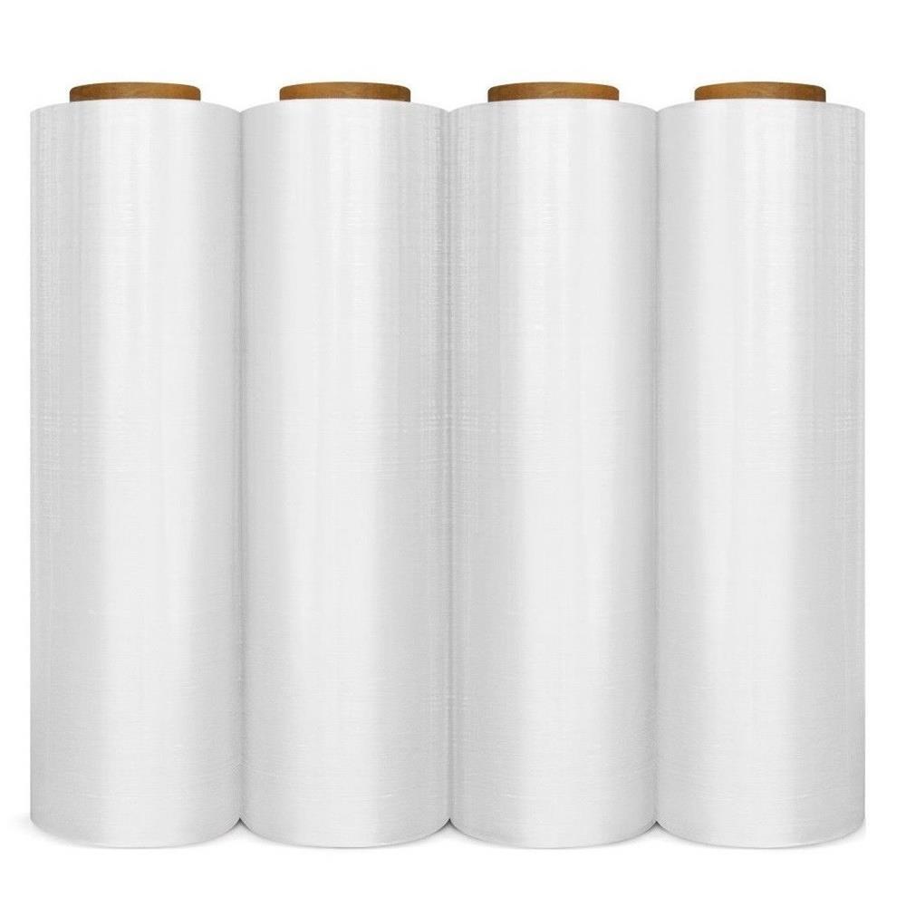4 Rolls Hand Stretch Plastic Film Shrink Pallet Wrap 18" X 1500 FT Heavy Duty