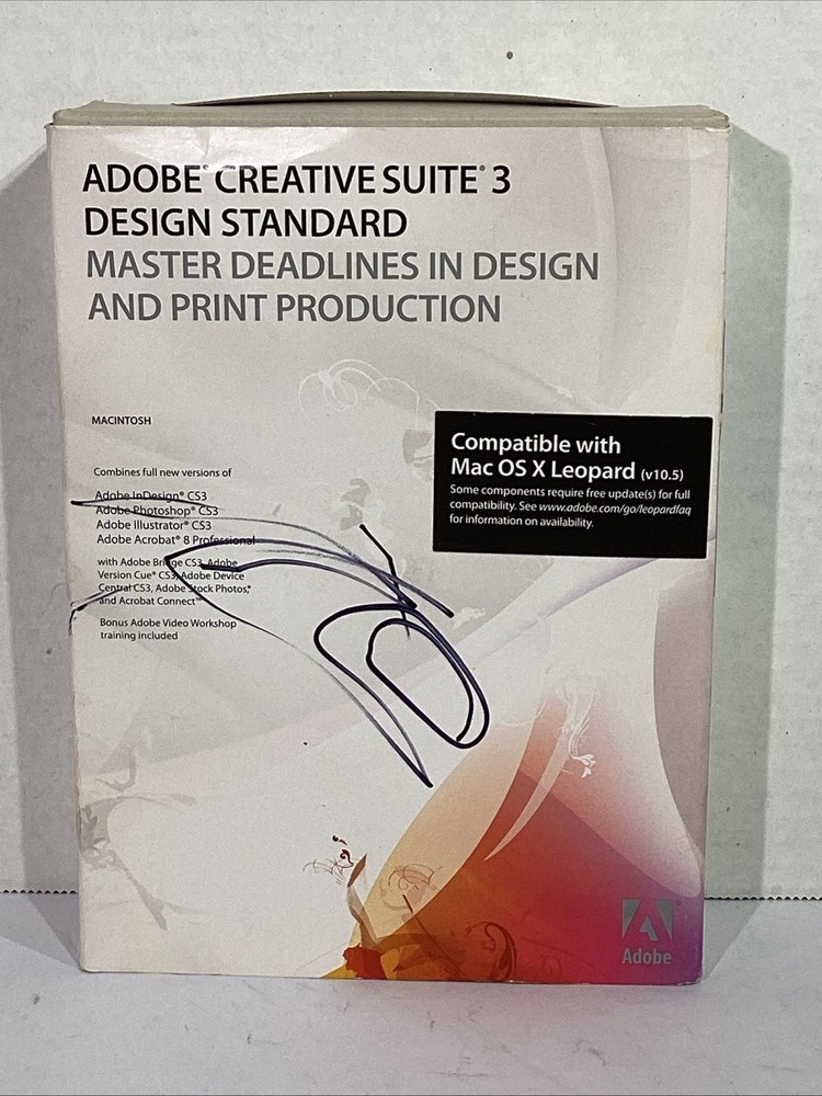 Adobe Creative Suite 3 Design Standard For Mac OS X Leopard HGT-23