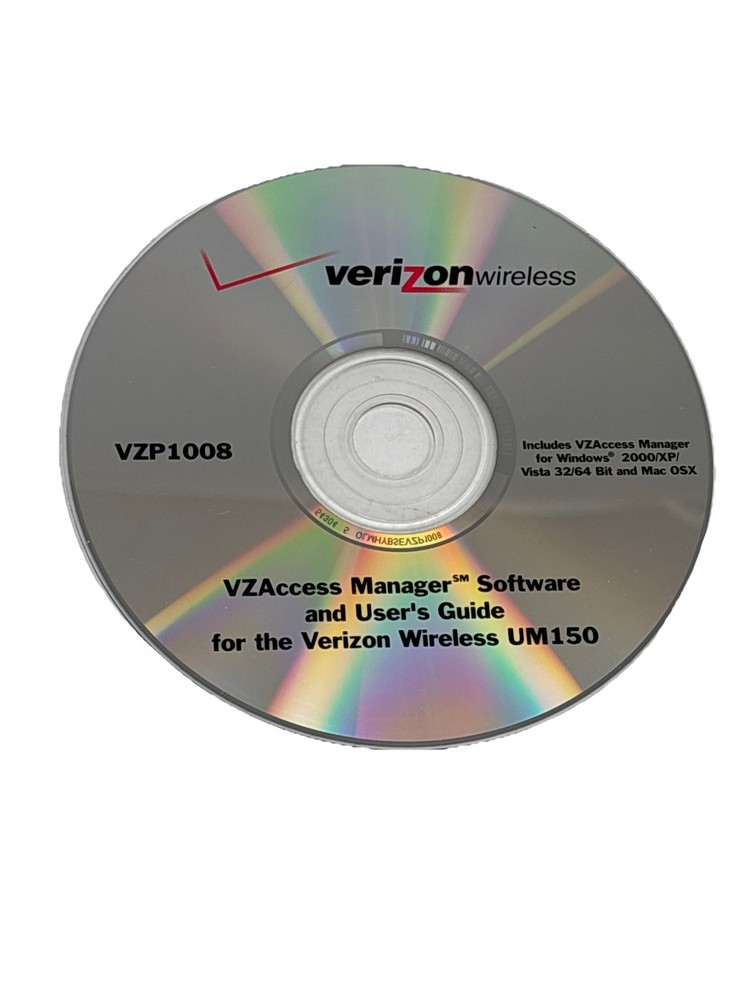 Verizon Wireless VZAccess Manager Software & User's Guide VZP1008 UM150