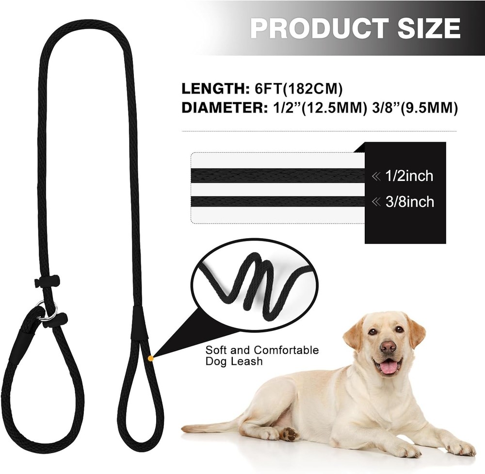 Lynxking Reflective Slip Lead Rope, Training Leash No Pull