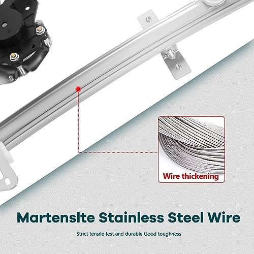 Rear Driver Side Power Window Regulator with Motor Compatible for 2000-2004