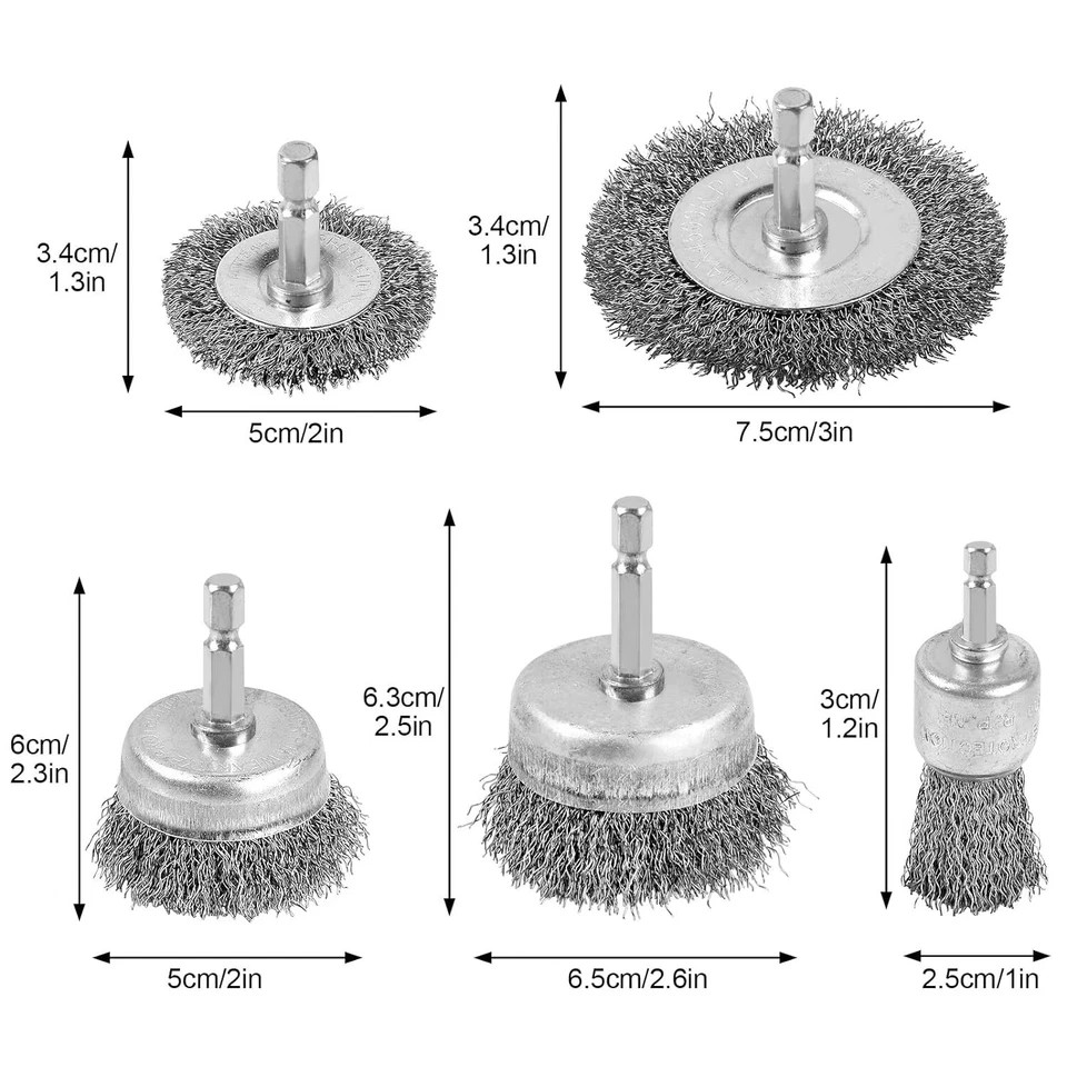 Wire Brush for Drill, Wheel Cup Set, Drill Drill...