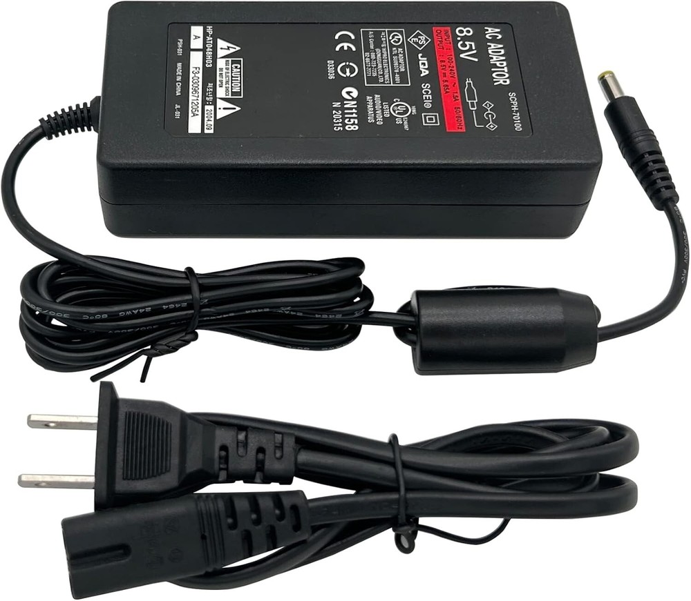 Power Adapter for PS2/PS2 Slim – Replacement AC Charger US Plug