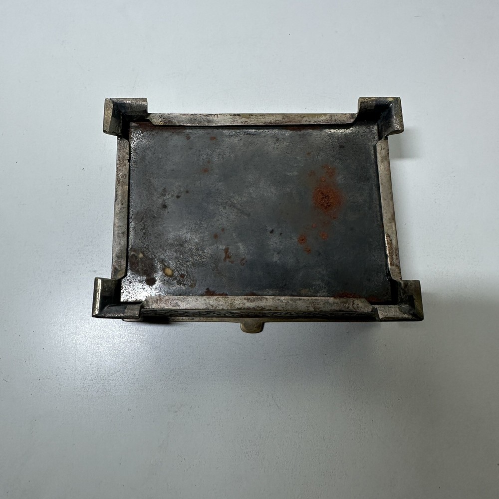 Vintage Brass Engraved Cigarette Box Case