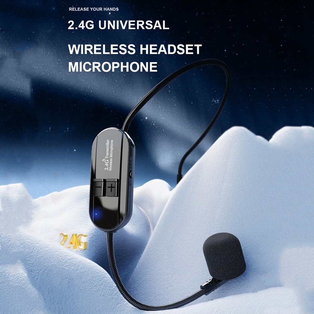 2.4G,Wireless Microphone Headset 160FT Range Mic System For Teach Outdoor Speech