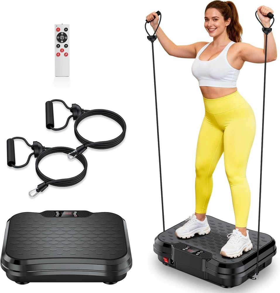 Vibration Plate Exercise Machine,Vibrating Platform for Lymphatic Drainage wi...