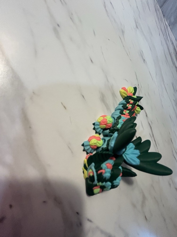 3d printed owl dragon green