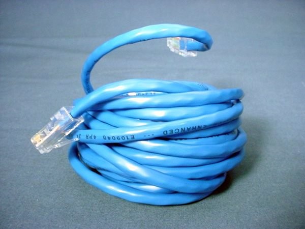 Leviton 52455-15B Blue Cat5 15ft Ethernet Cable Data Patch Cords Network 5-Pack