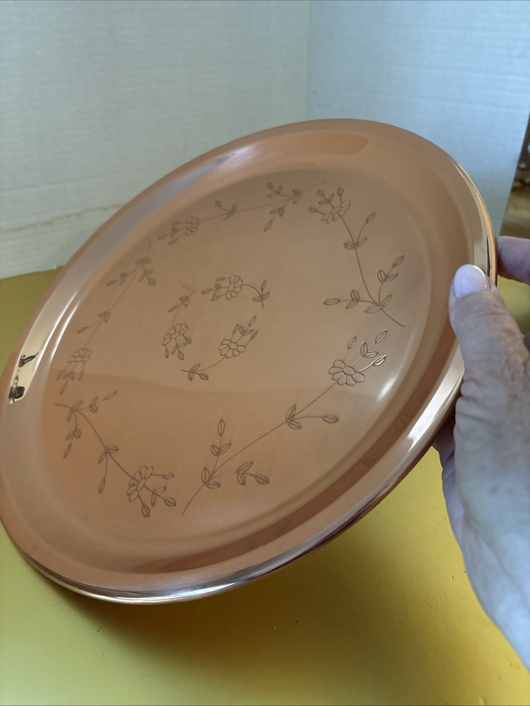 Etched Copper Serving Tray-VTG (tc)