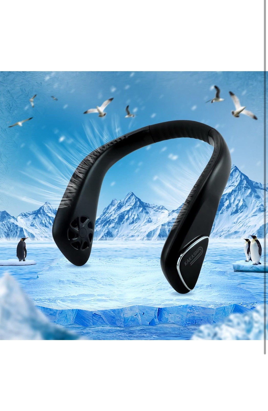 6000mAh Portable Neck Fan Rechargeable, Bladeless Operated Wearable for Travel