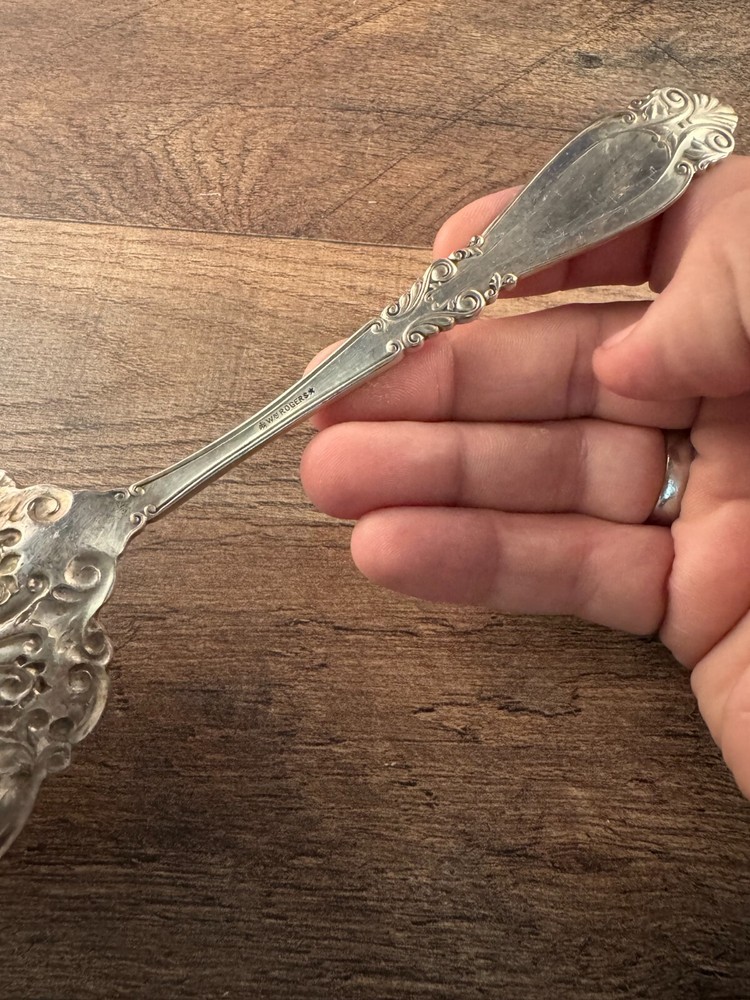 Wm Rogers Blenheim Pattern Bonbon Scoop Casserole Spoon Server