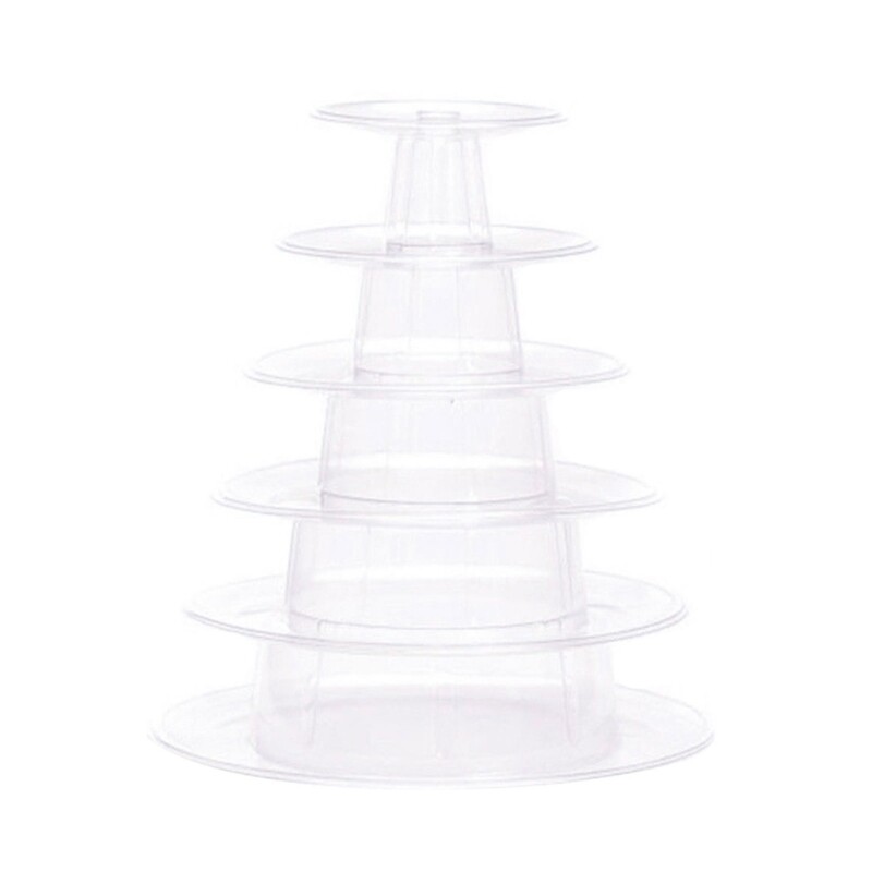 Dessert Display Rack Stackable Cake Holder PET Material Cake Display Stand