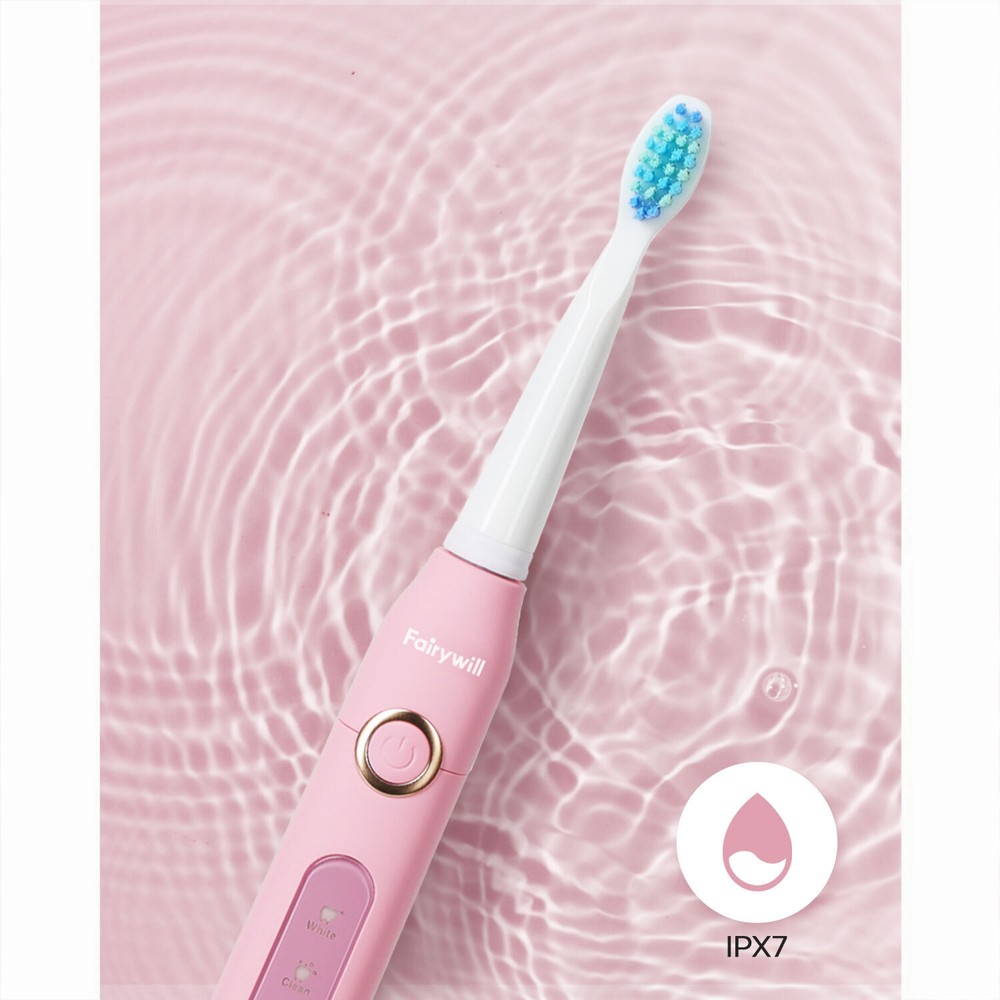 Fairywill Sonic Electric Toothbrush Rechargeable 8 Replacement Heads Smart Timer