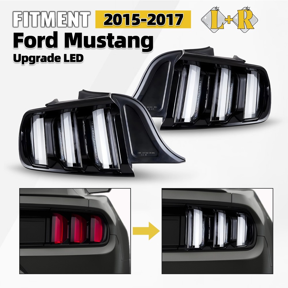 Upgrade LED Tail Light For 2015-2017 Ford Mustang Sequential Signal Light Pair